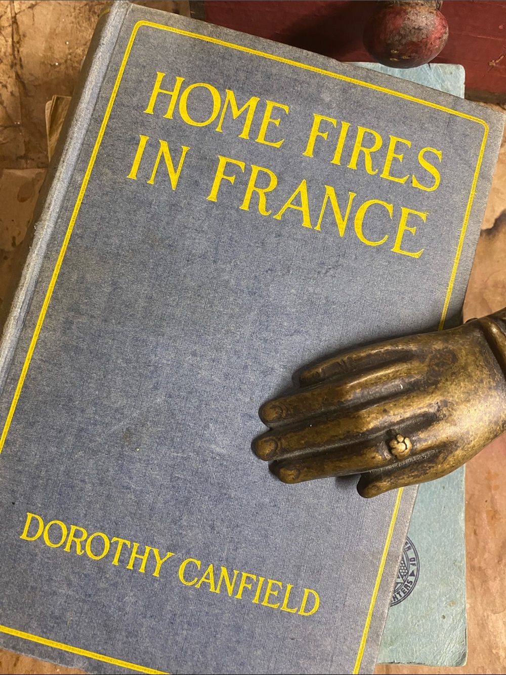 '1918’ ‘Home Fires in France' Decorative Blue Book Accent